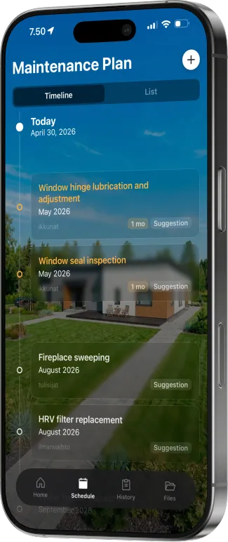 Koto Home, personalized home maintenance plan timeline
